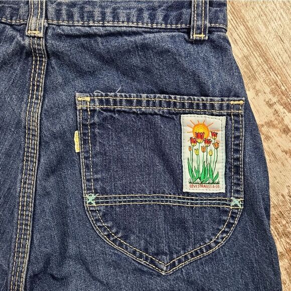 RARE VTG 70s Levi's Strauss white tab tulip high rise mom jeans straight Sz 9 - Picture 4 of 14